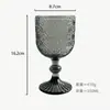 Copa de Vino de Vidrio de Color en Relieve, Vaso para Jugos, Copa de Vino, Copa de Cáliz, Copa de Vino Engrosada, Copa de Champaña, Lujo Ligero Retro