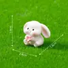 Miniatura linda de conejo de orejas grandes, perfecta para paisajismo, decoraciones de bricolaje y como una pequeña pieza decorativa