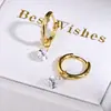 Aretes de Zirconia en Forma de Gota de Agua Oro Rosa Plata de Ley 925 Chapado en Oro Pendientes de Lujo Ligero de Nicho Pendientes de Alta Gama Artículo Caliente para Transmisión en Vivo