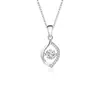 Nueva Cadena de Clavícula de Plata S925 con Colgante Ojo de Corazón Ojo Inquebrantable Pulsante para Mujer Joyería de Plata Transfronteriza al por Mayor
