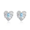 Pendientes de Plumas de Nicho Diseño de Alta Gama Pendientes de Piedra Natural Cepillada Amatista Citrino Plata de Ley S925