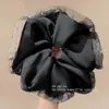 Scrunchie de Cetim com Borda de Strass Novo Estilo 2025 Elegante de Alta Qualidade Elástico Grande para Cabelo Acessório de Cabelo
