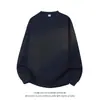Sudadera de Color Sólido Holgada para Hombre, Marca de Moda, Camiseta de Algodón, Camisa Deportiva de Manga Larga Casual para Pareja, Europea y Americana Transfronteriza de Peso Pesado
