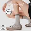 Meias listradas estilo coreano ins básicas para mulheres, meias sem costura de cano médio, meias empilhadas, meias de algodão femininas, color-blocking, versáteis, indústria de meias de Zhuji