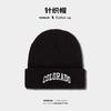 Gorro de Mujer Otoño e Invierno Estilo Coreano a la Moda Más Fácil de Combinar Gorro Tejido Casual y Más Fácil de Combinar Gorro de Lana Bordado con Letras Protección para las Orejas Gorro para el Frío