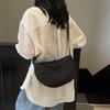 Bolso Cruzado de Lona Naranja Ligero de Gran Capacidad de Alta Gama para Mujer, Nuevo 2025, para el Trabajo y los Viajes, Estilo Bollo