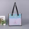 Bolsa a laser de PVC Bolsa colorida de celebridades na Internet Bolsa transparente para compras Saco de embalagem Logotipo para impressão