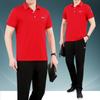 Traje deportivo para personas de mediana edad y mayores para hombre de verano de manga corta para correr y ocio, ropa deportiva para hombre y mujer, ropa de pareja, ropa de verano para papá