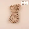 Fabricante Venda Quente Corda de Cânhamo Corda de Juta Artesanal DIY Estrutura de Escalada para Gatos Amarração Bondage Corda de Cânhamo Natural 10m Retrô Atacado