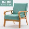 Silla individual de madera maciza para balcón con cuatro patas y respaldo Silla tipo sofá de tela japonesa Silla de restaurante simple estilo nórdico de cuero con acabado de aceite y cera