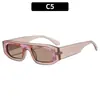 Gafas de sol de estilo nuevo europeo y americano con montura cuadrada irregular de dos colores, empalme personalizado, protección UV, gafas de celebridad de internet para pasarela