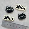 Gatito de pez blanco y negro DIY accesorios para tocado material hecho a mano carcasa para teléfono móvil accesorios para pegatina de refrigerador en stock venta al por mayor