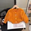 Suéter para Niña Otoño Invierno 2026 Nuevo Elegante Niña Pequeña Grueso Cálido Rojo Festivo Tejido Abrigo Moderno