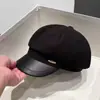Estilo Coreano Ins Etiqueta Pequeña Retro Británico Sombrero Octagonal para Mujer Otoño Invierno Celebridad de Internet Casual Versátil Moda Gorra de Pliegues Tendencia