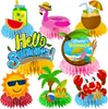 Decorações de Festa de Aniversário com Tema Havaiano Decorações de Mesa em Favo de Mel Enfeites de Mesa Enfeites para Festa na Praia de Verão