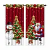 Cortinas exclusivas de Natal semi-blackout transfronteiriças com decorações de árvore de Natal e Papai Noel para criar uma atmosfera festiva no quarto e na sala de estar