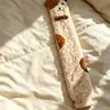 Bolsa de agua caliente larga para llenar con agua tibia, calentador de manos para niña, almohadilla térmica para el estómago, pies calientes, cubierta de tela de felpa larga linda, segura