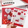 Cuaderno Auténtico Hello Kitty 64K con Cubierta de Peluche, Botón de Presión, Portátil, Diario de Bolsillo para Niñas, Cuaderno de Regalo