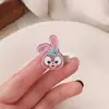 Grampo de Cabelo Mini Urso Coelho com Glitter Fino de Acrílico Versátil Acessório para Franja