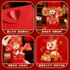 Envelope Vermelho de Ano Novo 2026 Novo Modelo Pop-Up 3D Personalizado Criativo Dobrável Pacote Vermelho para o Ano do Cavalo Envelope de Dinheiro da Sorte para Crianças