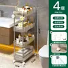 Carrinho Pequeno Rack de Armazenamento Cozinha de Chão Móvel Quarto Rack de Armazenamento Multi-Camadas Armazenamento de Lanches Banheiro Armazenamento Guarda-Roupa