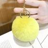 Estilo coreano felpa imitación bola de pelo de conejo perezoso llavero colgante para coche llavero para bolsa adornos estudiante pequeño regalo al por mayor