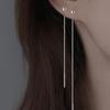Pendientes largos con borlas, sencillos, modernos, con cuentas redondas, con diseño avanzado y elegantes.