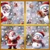 Novos Adesivos de Natal Estéreo Floco de Neve Boneco de Neve Adesivos de Janela Papai Noel Árvore Presente Pvc Eletrostático Adesivos de Vidro