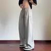 Pantalones casuales de secado rápido para hombre con efecto de caída, pantalones finos de pierna recta para primavera/verano, pantalones largos holgados de cintura alta modernos para jóvenes