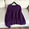 2025 Lana ~ Camiseta Básica de Cuello Redondo Cepillada Tejido Elegante Ropa de Punto para Mujer Venta al por Mayor H06Cs048