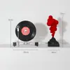 Gramófono Retro Vertical Simple Disco de Vinilo Lujo Ligero Adorno Creativo Modelo Escritorio Sala de Estudio Modelo Sala Venta