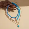 Collar de Perlas con Cuentas de Vidrio Acrílico Transfronterizo Europeo y Americano, Cadena Versátil para Suéter, Collar de Lujo Ligero de Alta Gama para Mujer