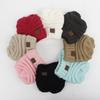 Gorros de Lana Tejidos para Niños Europeos y Americanos, Gorros de Punto para Bebés, Gorros Cálidos para Exteriores con Borde Enrollado