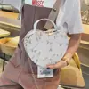 Bolsa Coração de Pêssego Doce, Bolsa Nova Estilo Transfronteiriça, Bolsa Feminina Tendência Bordada Estilo Nacional Nicho Coreano, Bolsa Transversal Casual Simples