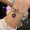 Súper bonito ~ Pulsera de Amor que Cambia de Color Femenina ins Moda de Alta Gama Pulsera para Pareja Novia Regalo de Cumpleaños
