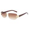 Nuevas gafas de sol cuadradas sin montura de moda y2g Celebridad de Internet Disparo callejero Personalidad Gafas de sol de moda de alta calidad Transfronterizo