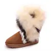 Botas Taobao Mao Mao imitación piel de conejo botas de nieve blancas botas de pelo con borlas botas de mujer comercio exterior Amazon wish botas mujer