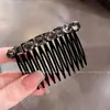 Pente de Cabelo Exquisito com Strass Rede Social Luxo Leve Versátil Pente para Costeletas Estilo Coreano Novo Pente de Inserção Traseira Acessório de Cabelo de Alto Padrão para Mulheres
