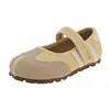 Zapatos Mary Jane de Cuero para Niñas 2026 Primavera Nuevos Planos de Suela Suave para Niños Estilo Ballet Modernos Zapatos de Princesa para Niñas