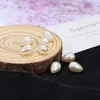 Contas de Pérola Imitação Meio Furadas em Forma de Gota de Água de Alto Brilho Personalizadas Contas Soltas Acessórios para Joias DIY Brincos Pingentes