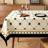 Toalha de Mesa à Prova d'Água e de Óleo, Sem Lavagem, Estilo Wabi-Sabi, Luxo Leve, Ambiente de Alto Padrão, Toalha de Mesa Estilo Vintage, Jogo Americano Retangular