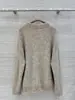 BORBOTIE Ropa de punto para mujer 2026 Otoño/Invierno Nuevo Suéter Bordado de Cuello V Mezcla de Lana Mohair BC