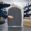 Bolsa Colgante para Ropa de PE con un Lado Mate, Bolsa para Ropa a Prueba de Polvo de CPE, Bolsa Colgante para Traje, Bolsa de Plástico, Reciclable, Semitransparente