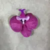 Cabeça de Flor de Orquídea em Filme 3D Simulada, Decoração de Caixa de Presente Artesanal, Adorno de Cabeça de Guirlanda de Flores, Flor Artificial DIY Feita à Mão