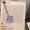 Lanyard para Teléfono con Purpurina Fina y Forma de Estrella Hinchada, Colgante para Bolso, Set de Regalo para Mejor Amiga, Cadena de Teléfono Transparente Hielo de Red