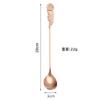 Cuchara de postre de acero inoxidable de Amazon cuchara creativa chapada en oro rosa cuchara para mezclar café cuchara de regalo de boda