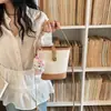 Bolso Pequeño Transfronterizo para Mujer 2026 Nuevo Verano Moda Bolso de Mano Bolso Cubo Estampado Lindo Bolso de Hombro Cruzado de Cuerpo Bolso de Moda