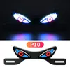 Tornillo de Placa de Matrícula de Motocicleta Transfronterizo Luz Triangular Semicircular Parpadeante Ojo de Diablo Accesorio Decorativo Universal Modificado Luz de Coche