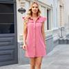 Vestido colete jeans lavado novo primavera e verão estação independente Amazon roupas femininas transfronteiriças europeias e americanas vestido midi wish