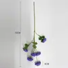 Flores de Loto Artificiales Transfronterizas para Decoración de Salones de Bodas, Flores de Loto Pequeñas de 6 Cabezas para Arreglos Florales en Lugares de Boda, Flores de Seda al por Mayor